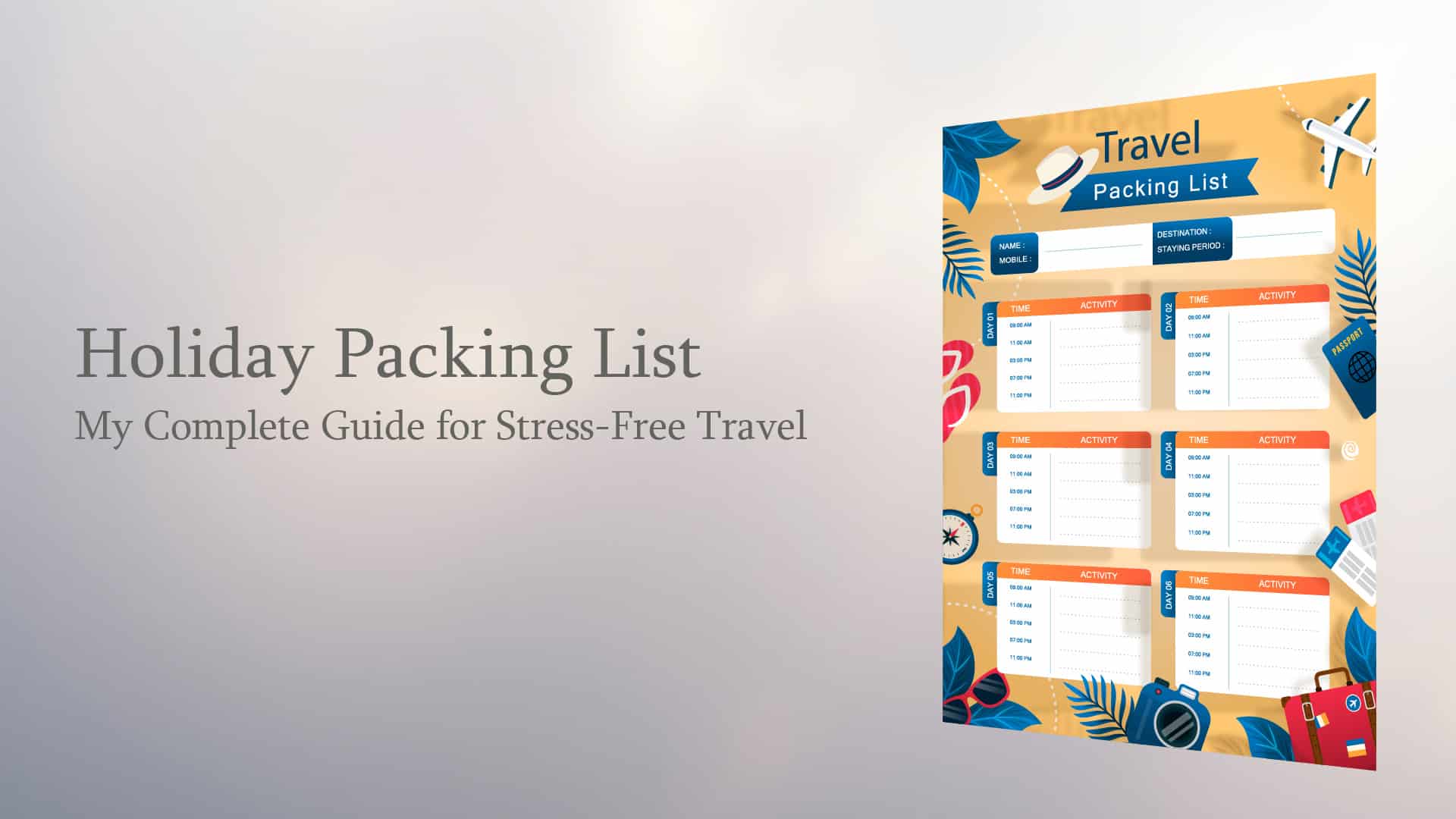 holiday packing list